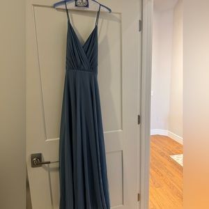 David’s Bridal Spaghetti Strap Full Skirt Bridesmaid Dress